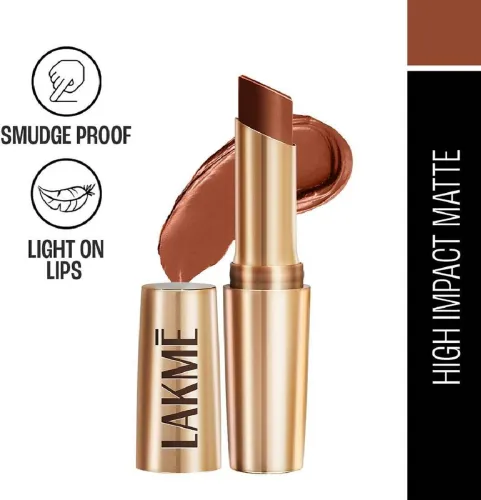 Image of Lakme 9to5 Rustic Brown Matte Lipstick