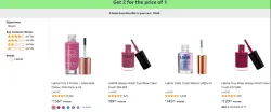 LAKME Beatuy Product starting @ ₹ 99 Get 2 for the price of 1