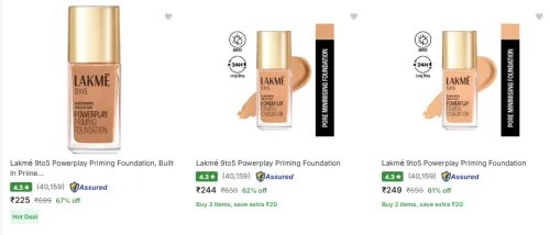 Image of Lakme Beauty Product At Minimum 60% off