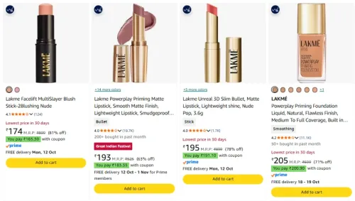 Image of Lakme Beauty Products at minimum 70% Discount