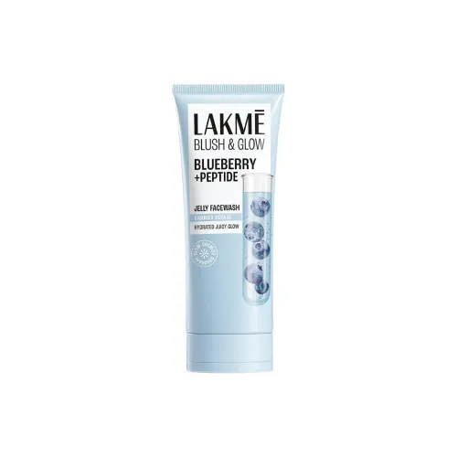 Image of LAKME Blush & Glow Blueberry + Peptide Gentle Jelly Facewash, 100g