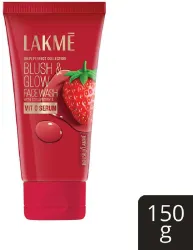 Lakmé Blush & Glow Strawberry Blast, Gentle Facewash Cleanser Face Wash (150 g)