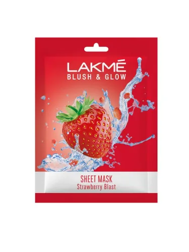 Image of Lakme Blush & Glow Strawberry Sheet Mask 25 ml