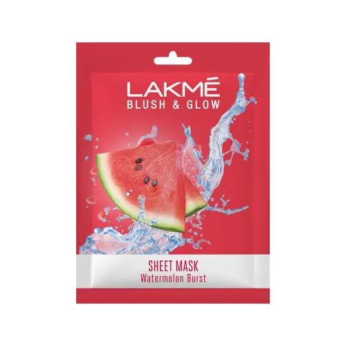 Image of Lakme Blush & Glow Watermelon Sheet Mask, 25 ml