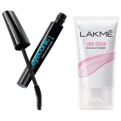 Lakme Eyeconic Curling Mascara & Lakme Lumi Cream,Moisturizer with highlighter
