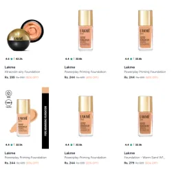 Lakme Foundations @ Minimum 60% Discount