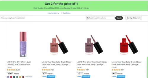 Image of Lakme Loot Buy 1 Get 1 Free