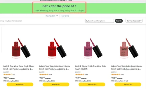 Image of Lakme Nail Polish Starting Price ₹90