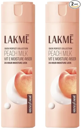 Image of LAKMÉ Peach Milk, Light Weight Moisturizer, 200Ml Lotion, For Soft Glowing Skin, With Vitamin C, E & Peach Milk Extract,