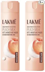 LAKMÉ Peach Milk, Light Weight Moisturizer, 200Ml Lotion, For Soft Glowing Skin, With Vitamin C, E & Peach Milk Extract,