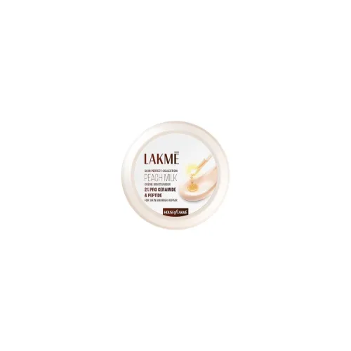 Image of Lakmé Peach Milk Creme Moisturizer with 2% Pro-Ceramide & Peptides | Repairs Damaged Skin Barrier & Gives Intense Hydrat