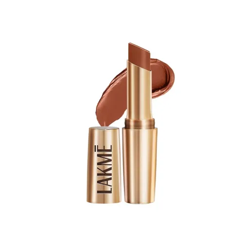 Image of Lakme Powerplay Priming Matte Lipstick Rustic Brown, 3.6g