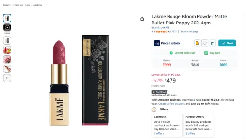 Image of Lakme Rouge Bloom Powder Matte