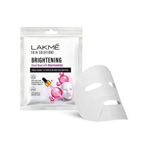 Image of Lakme Skin Solutions Sheet Mask Brightening with Niacinamide 25ml
