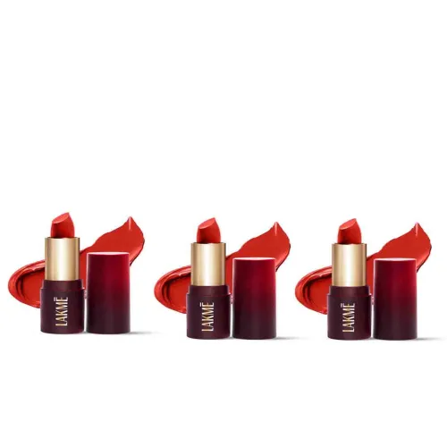 Image of Lakme Set of 3 Forever Matte Long Lasting Lipstick 