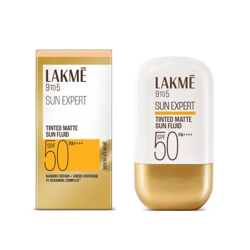 Image of Lakme Tinted Dry Matte Sunscreen Fluid SPF 50+ - 50ml