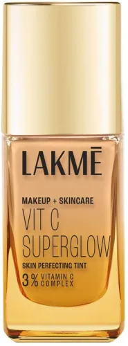 Image of Lakmé VitC Srglow Skin Perfecting Tint Warm Crme W120 Foundation (Warm Crme, 25 ml)
