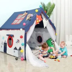 LalakiyaS Kids Play Tent House For 3-13 Year Old Kids Girls And Boys (Blue City)