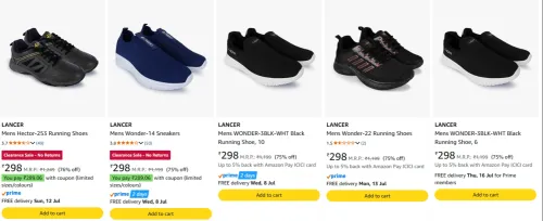 Image of Lancer Men's Shoes at minimum 70% Discount