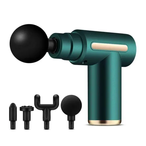 Image of Langlishi Charge Go Massage Gun | Deep Tissue Body Massager for Pain Relief | 4 Head Attachments for Back, Leg, Neck & F