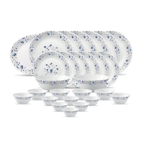 Image of La Opala Diva Classique 27-Pc Dinner Set – Blue Mystique