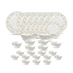La Opala Diva Sovrana Collection Opal Glass Crockery Dinner Set 33 pcs