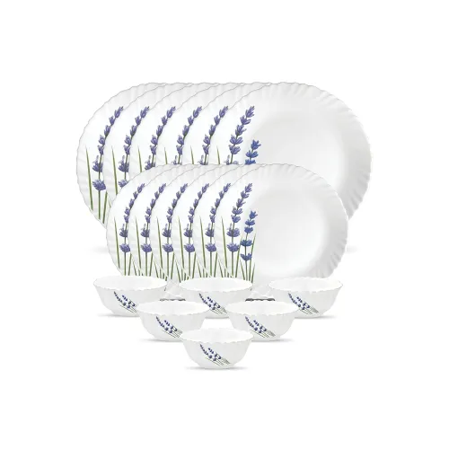 Image of La Opala Novo Collection Opal Glass Crockery Dinner Set 18 pcs