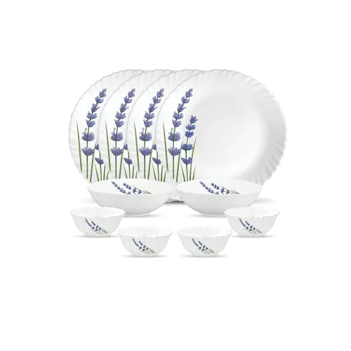 Image of La Opala Novo Collection Opal Glass Crockery Dinner Set 10 pc