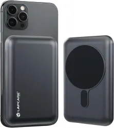 LAPCARE 10000 mAh Wired & Wireless With MagSafe Ultra Compact Pocket Size Power Bank (Black, Lithium-ion, Fast Charging for Earbuds, Mobile, Smartwatch, Smartband, Speaker, Tablet)