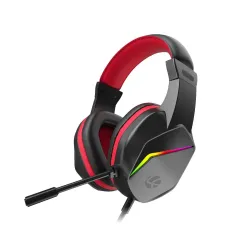 LAPCARE Bunker Gaming Over Ear Headset with RGB Back Lights|40Mm Drivers|3.5Mm+USB Jack|Adujustable Microphone|Light Des
