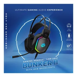 LAPCARE Bunker II Wired Over Ear Gaming Headphones with Mic