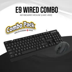 LAPCARE E9 Wired Combo-Wired Keyboard and Mouse Set-USB