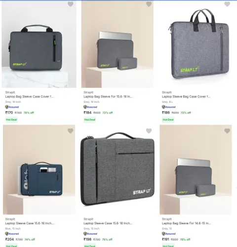 Image of Laptop Bags @ Starting ₹170