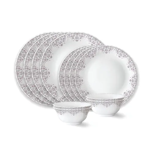 Image of Larah Borosil 12 Piece Opalware Dinner Set