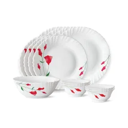 Larah Borosil 13 Piece Opalware Dinner Set