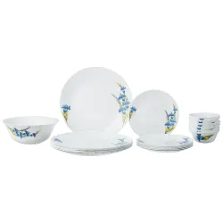 Larah Borosil 19-Piece Fluted Dinner Set