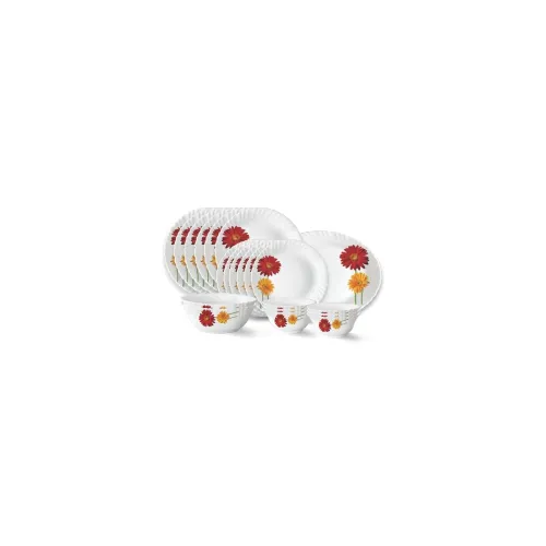 Image of Larah Borosil 21-Piece Fluted Opalware Dinner Set