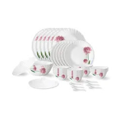 Larah Borosil Nargis 40-Piece Dinner Set