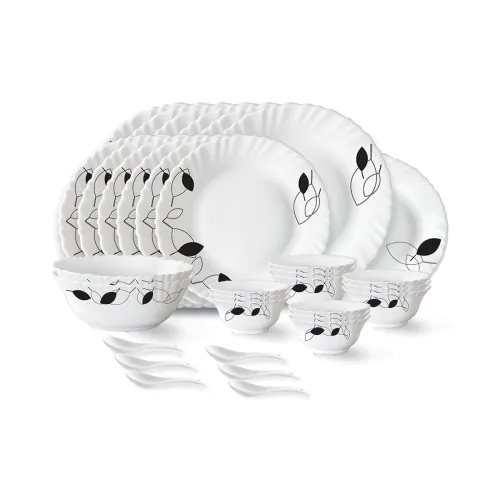 Image of Larah Borosil Opalware Dinner Set 33 Pieces
