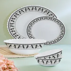 Larah by BOROSIL 13Pcs Dinner set