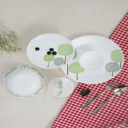  Larah by BOROSIL17Pieces Microwave & Dishwasher Safe Dinner Set