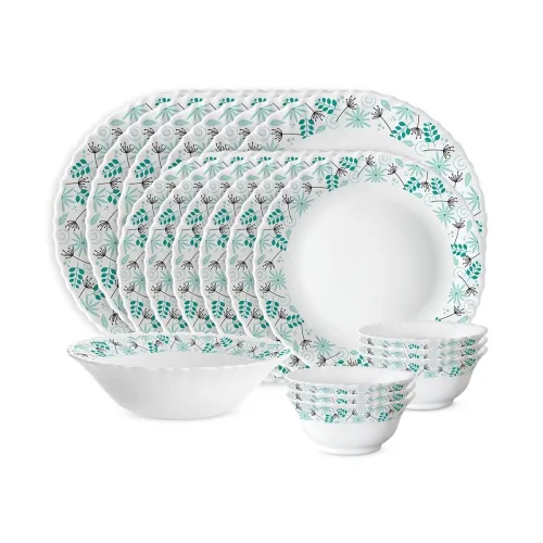 Image of Larah by Borosil 19 Pieces Stardust Opalware Dinner Set for Family of 6