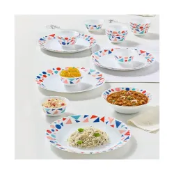Larah by Borosil 19-Pc Dinner Set – Speckle Silk