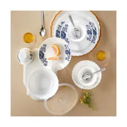 Larah by Borosil 41pc Opalware Dinner Set