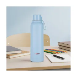 Larah by Borosil 700 ml Orbit Sky Stainless Steel Water Bottle