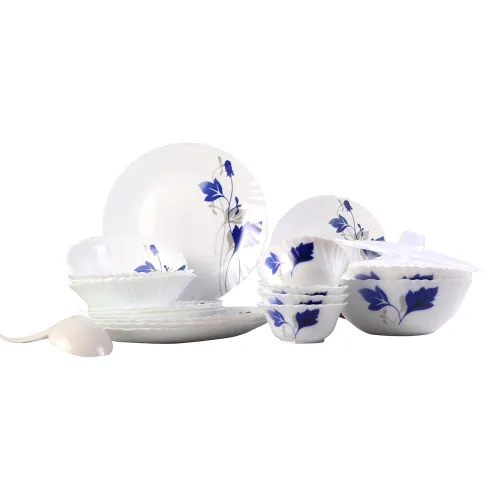 Image of Larah By Borosil Ageria Opalware Glass Dinner Set,Pack of 25, White
