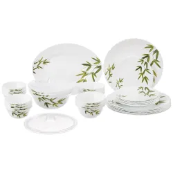 Larah by Borosil Bamboo Dinner Set 36 Pieces