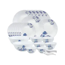 Larah by Borosil Blue Dinner Set,
