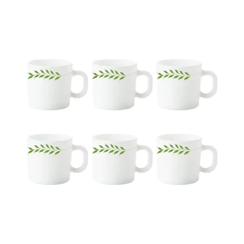 Image of Larah by BOROSIL Botanica Opalware Mug Set 6-Pieces