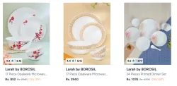 Larah by BOROSIL Dinner Set at up to 78% Discount